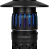 Dynatrap Smokeless Durable All Weather Whisper Quiet 1/2 Acre Coverage Flying Insect Trap with Pole Stand and Water Tray, Black 3