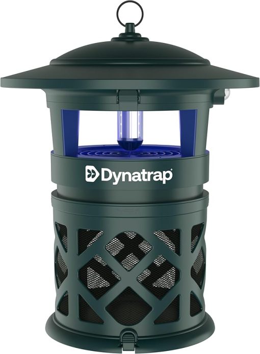 DynaTrap DT2030-GRSR Fly Traps Outdoor - Mosquito & Flying Insect Killer for 1 Acre – Kills Flies, Gnats, Wasps - Bug Zapper Alternative - Green