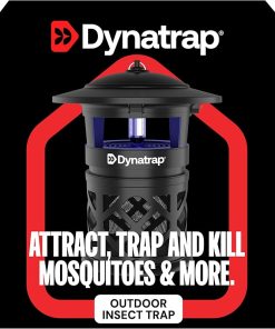 DynaTrap DT2030SR Fly Traps Outdoor – Mosquito & Flying Insect Killer for 1 Acre – Kills Flies, Gnats, Wasps – Bug Zapper Alternative – Black 2