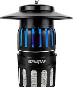 DynaTrap DT1050SR 1/2 Acre Mosquito & Flying Insect Trap – Kills Mosquitoes, Flies, Wasps, Gnats, & Other Flying Insects - Bug Zapper Alternative - Black