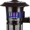 Dynatrap Smokeless Durable All Weather Whisper Quiet 1/2 Acre Coverage Flying Insect Trap with Pole Stand and Water Tray, Black 4